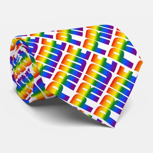 Gay Pride LGBT Rainbow Flag Colors Stropdas (Opgerold)