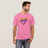 Gay Pride LGBT Rainbow Flag Heart Logo LGBTQ T-shirt (Voorkant volledig)