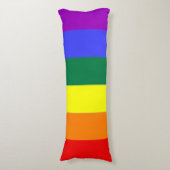 Gay Pride LGBT Rainbow Flag Lichaamskussen (Voorkant Verticaal)