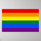 Gay Pride LGBT Rainbow Flag Poster (Voorkant)