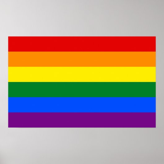 Gay Pride LGBT Rainbow Flag Poster (Voorkant)