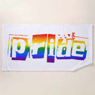 Gay Pride LGBT Rainbow Flag Typografie LGBTQ Strandlaken