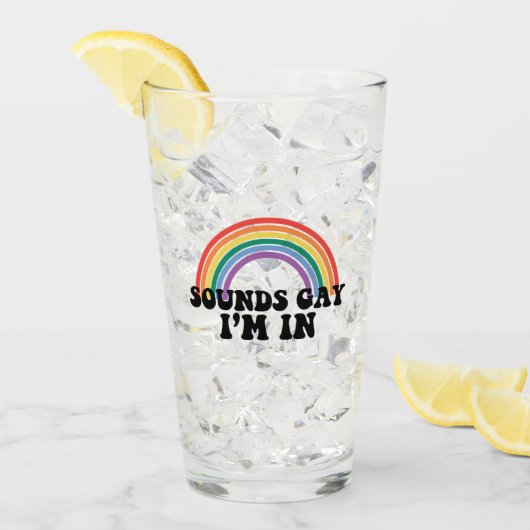 Gay Pride LGBT Rainbow-geluiden die ik binnen ben Glas (Voorkant ijs)