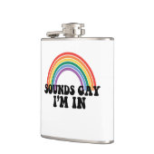 Gay Pride LGBT Rainbow-geluiden die ik binnen ben Heupfles (Links)