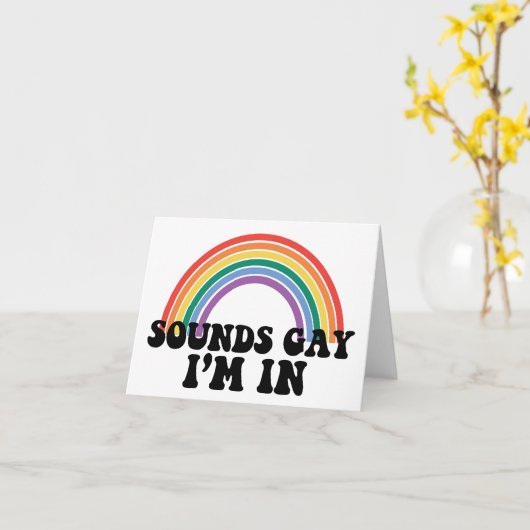Gay Pride LGBT Rainbow-geluiden die ik binnen ben Kaart (Gele Bloem)