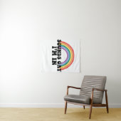 Gay Pride LGBT Rainbow-geluiden die ik binnen ben Wandkleed (In Situ (horizontaal))