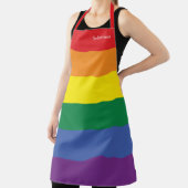 Gay Pride LGBT Rainbow Gepersonaliseerd Schort (Insitu)