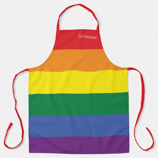 Gay Pride LGBT Rainbow Gepersonaliseerd Schort (Voorkant)