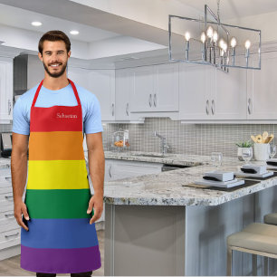 Gay Pride LGBT Rainbow Gepersonaliseerd Schort