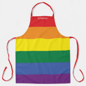 Gay Pride LGBT Rainbow Gepersonaliseerd Schort (Voorkant)
