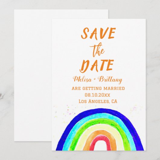 Gay Pride LGBT Rainbow huwelijkshuwelijk Kaart (Voorkant / Achterkant)