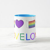 Gay Pride LGBT Rainbow Layer Cke Slice Mok (Midden)