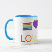 Gay Pride LGBT Rainbow Layer Cke Slice Mok (Links)