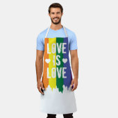 Gay Pride LGBT Rainbow Love is liefde Schort (Gedragen)