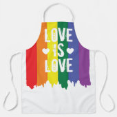 Gay Pride LGBT Rainbow Love is liefde Schort (Voorkant)