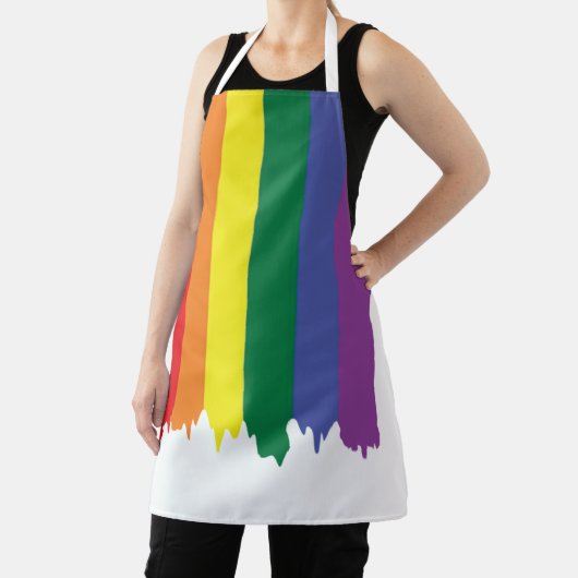 Gay Pride LGBT Rainbow Paint Schort (Insitu)