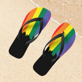 Gay Pride LGBT Rainbow Paint Teenslippers