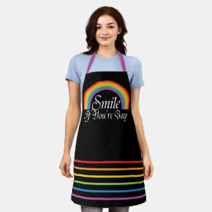 Gay Pride LGBT Rainbow Smile als je homo bent Schort