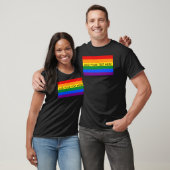 Gay pride LGBT Rainbow Stripes Aangepaste tekst T-shirt (Unisex)