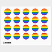 Gay pride LGBT Rainbow Stripes Kleurrijk Ronde Sticker (Vel)