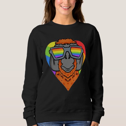 Gay Pride LGBT Rainbow -Urangutan Monkey - LGBT He Trui (Voorkant)