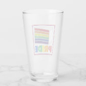 Gay Pride LGBT Rainbow Weddenninglcke Slice Glas (Achterkant)