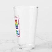 Gay Pride LGBT Rainbow Weddenninglcke Slice Glas (Links)