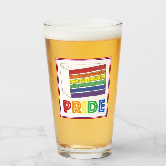 Gay Pride LGBT Rainbow Weddenninglcke Slice Glas (Voorkant gevuld)