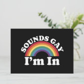 Gay Pride LGBT Regenboog Geluiden Gay Ik Ben Erbij Kaart (Staand voorkant)