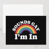 Gay Pride LGBT Regenboog Geluiden Gay Ik Ben Erbij Kaart (Voorkant / Achterkant)