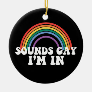 Gay Pride LGBT Regenboog Geluiden Gay Ik Ben In Ga Keramisch Ornament