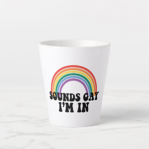 Gay Pride LGBT Regenboog Geluiden Gay Ik Ben In  Latte Mok