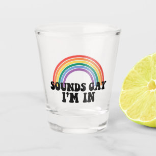 Gay Pride LGBT Regenboog Geluiden Gay Ik Ben In Shot Glas