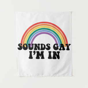 Gay Pride LGBT Regenboog Geluiden Gay Ik Ben In  Wandkleed