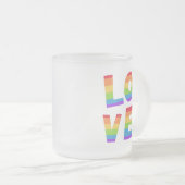 Gay Pride LGBT regenboogvlag Liefde LGBTQ Matglas Koffiemok (Voorkant rechts)