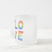 Gay Pride LGBT regenboogvlag Liefde LGBTQ Matglas Koffiemok (Voorkant links)