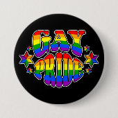 Gay Pride: LGBT Ronde Button 7,6 Cm (Voorkant)
