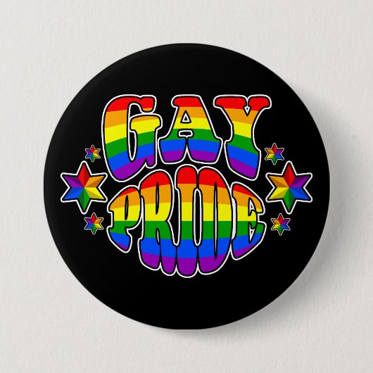 Gay Pride: LGBT Ronde Button 7,6 Cm (Voorkant)