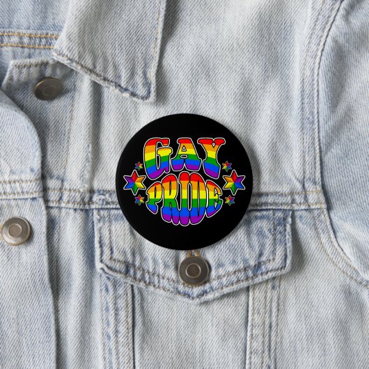 Gay Pride: LGBT Ronde Button 7,6 Cm (In situ)