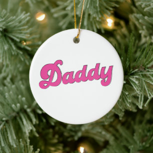Gay Pride LGBT Roze Beer Gay Daddy  Keramisch Ornament