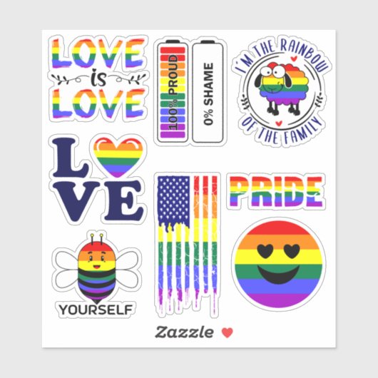 Gay Pride LGBT Vegan Sticker (Vel)