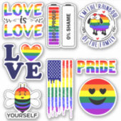 Gay Pride LGBT Vegan Sticker (Voorkant)