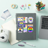 Gay Pride LGBT Vegan Sticker (iPad Cover)
