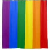 Gay Pride Lgbt-vlaggenregenboogstripes Douchegordijn (Voorkant)