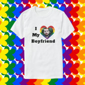 Gay Pride LGBTQ Aangepaste foto Ik hou van mijn vr T-shirt
