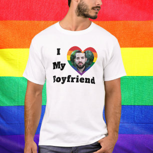 Gay Pride LGBTQ Aangepaste foto Ik hou van mijn vr T-shirt