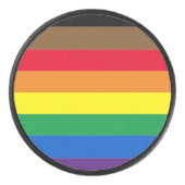 Gay Pride lgbtq diversiteit inclusief regenboogvla Hockey Puck (Voorkant)