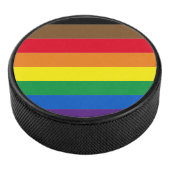 Gay Pride lgbtq diversiteit inclusief regenboogvla Hockey Puck (3/4)