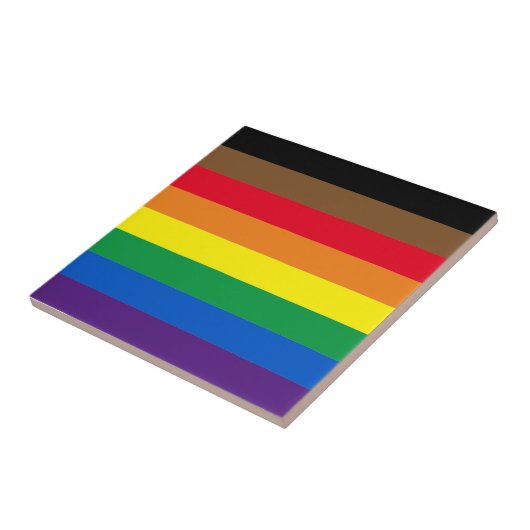 Gay Pride lgbtq diversiteit inclusief regenboogvla Tegeltje (Zijkant)