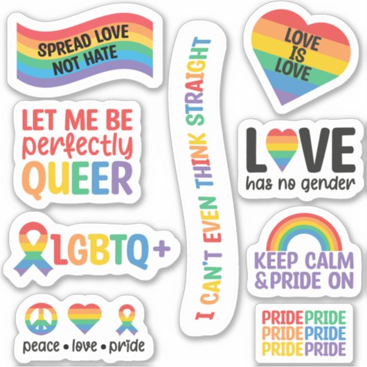 Gay Pride LGBTQ+ Month Bundle Sticker (Voorkant)